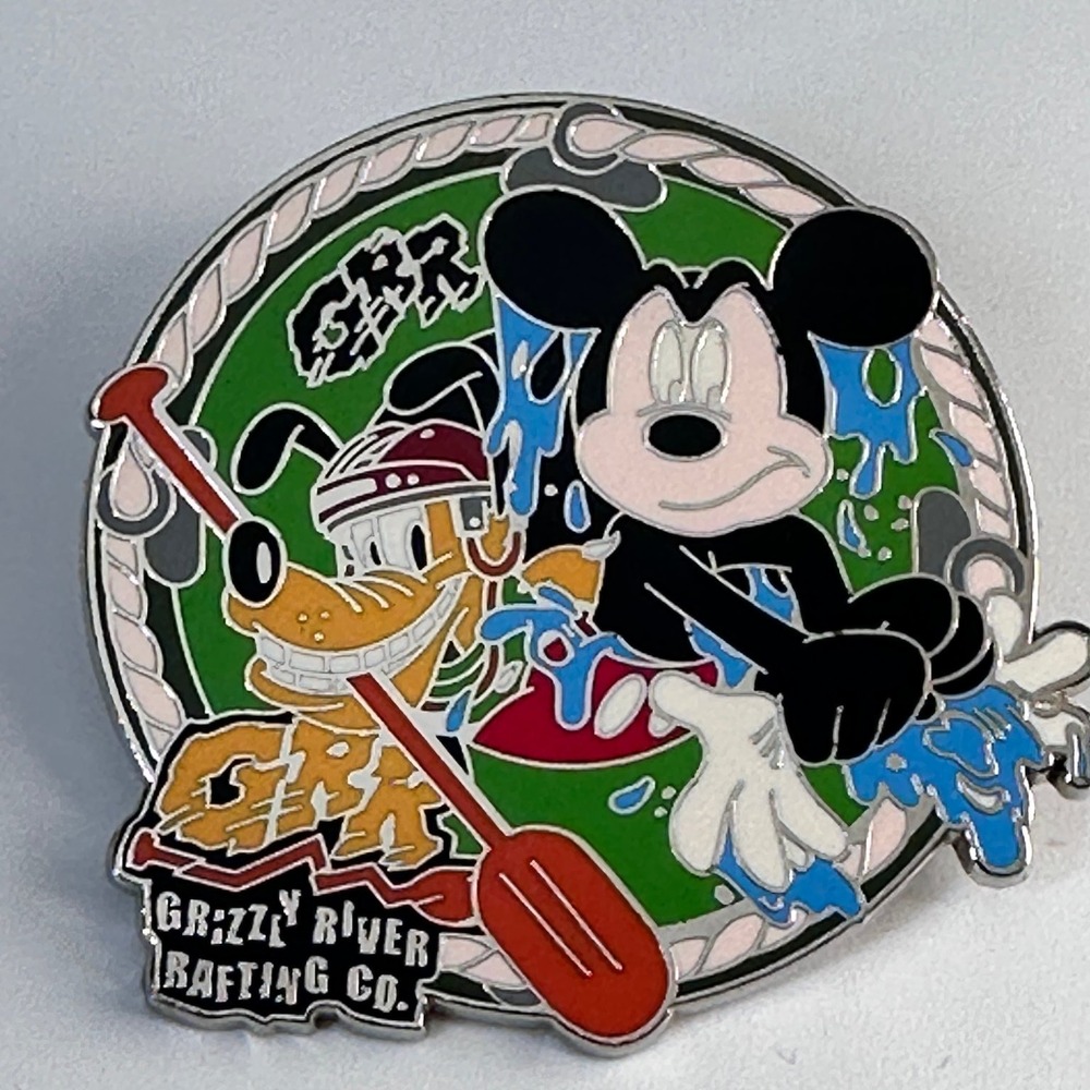 MICKEY MOUSE PLUTO Disney Pin 2008 Grizzly River Rafting Co California Adventure